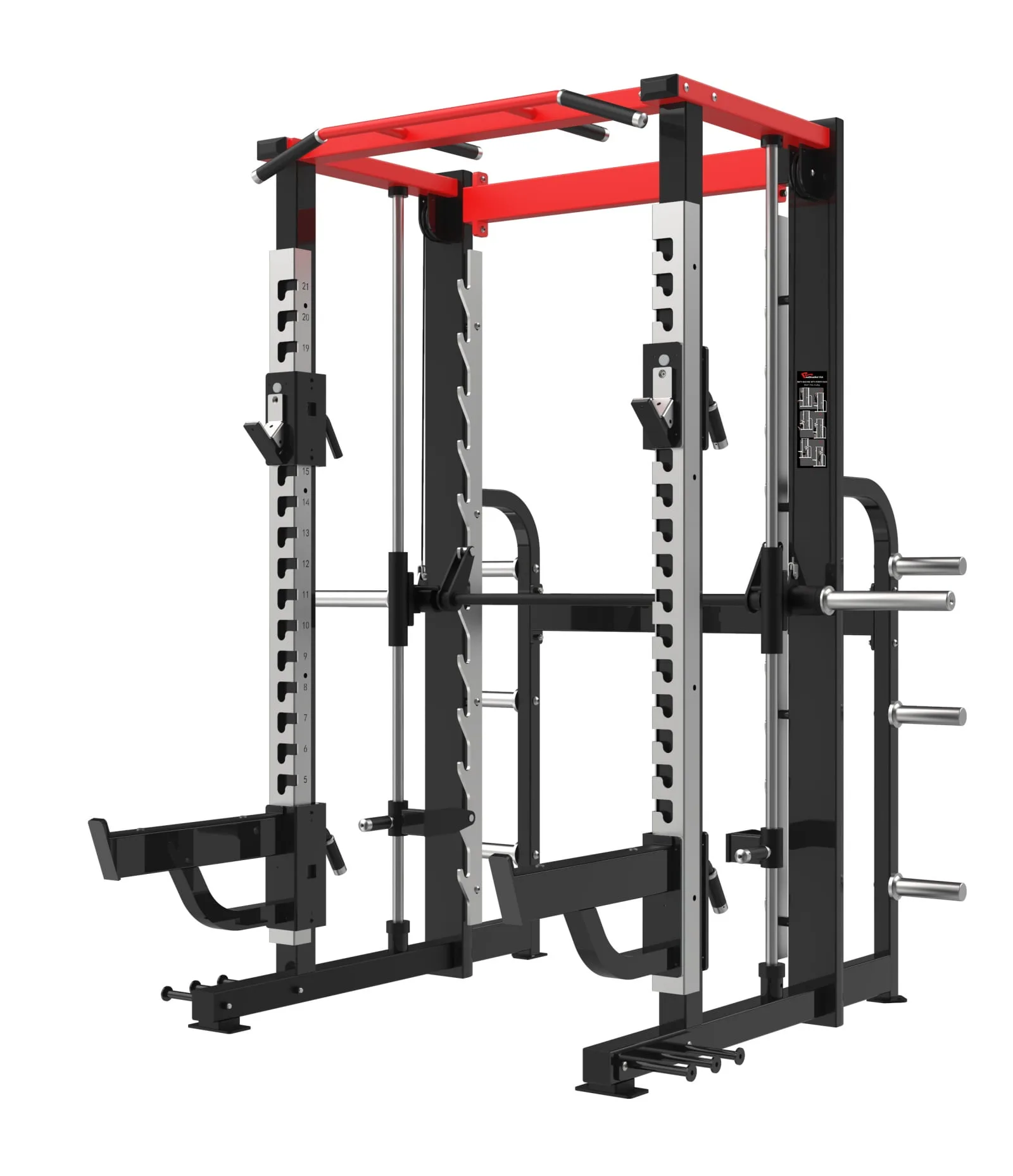 Maquina Multipower Smith con Power Rack Linea RS Strength Hammer.